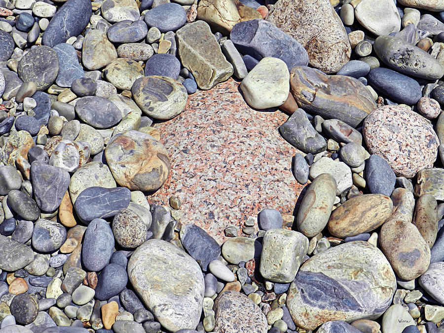 Circle of Rocks from Acadia National Park, Maine Photograph by Lise Winne