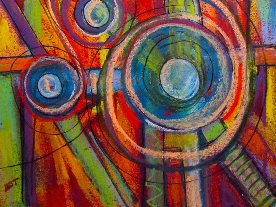Circles in pastel  Pastel by Barbara OToole