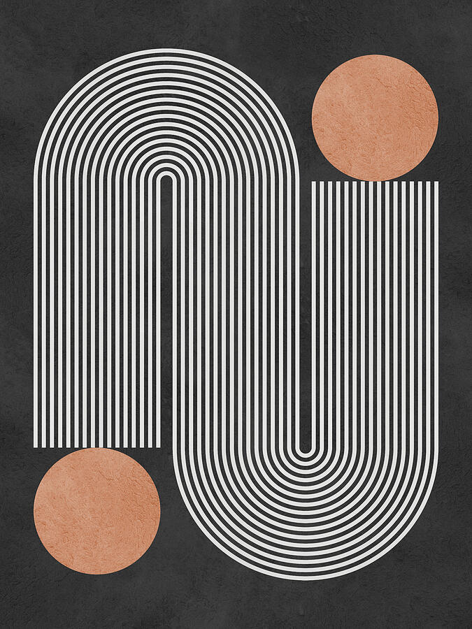 Abstract Digital Art - Circles on black background 1 by Vitor Costa Abstract Digital Art - Circles on black background 1 by Vitor Costa