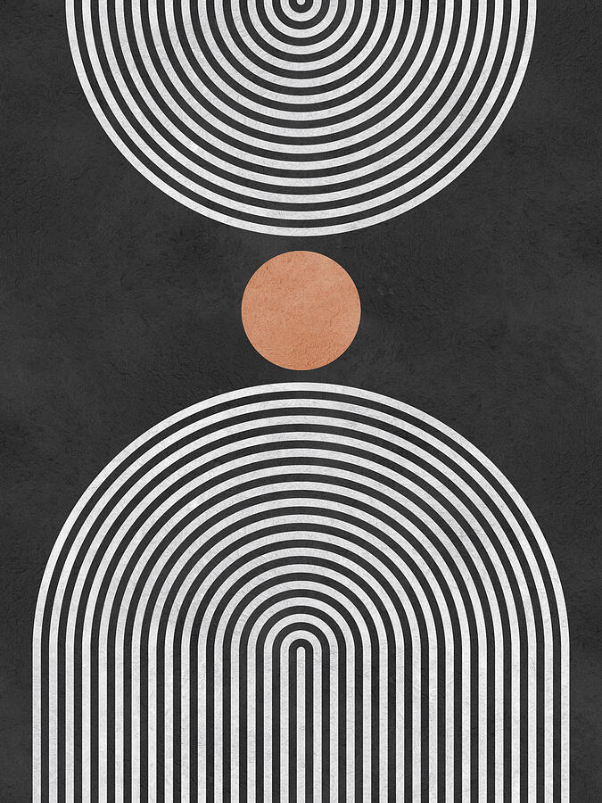Abstract Digital Art - Circles on black background 5 by Vitor Costa Abstract Digital Art - Circles on black background 5 by Vitor Costa
