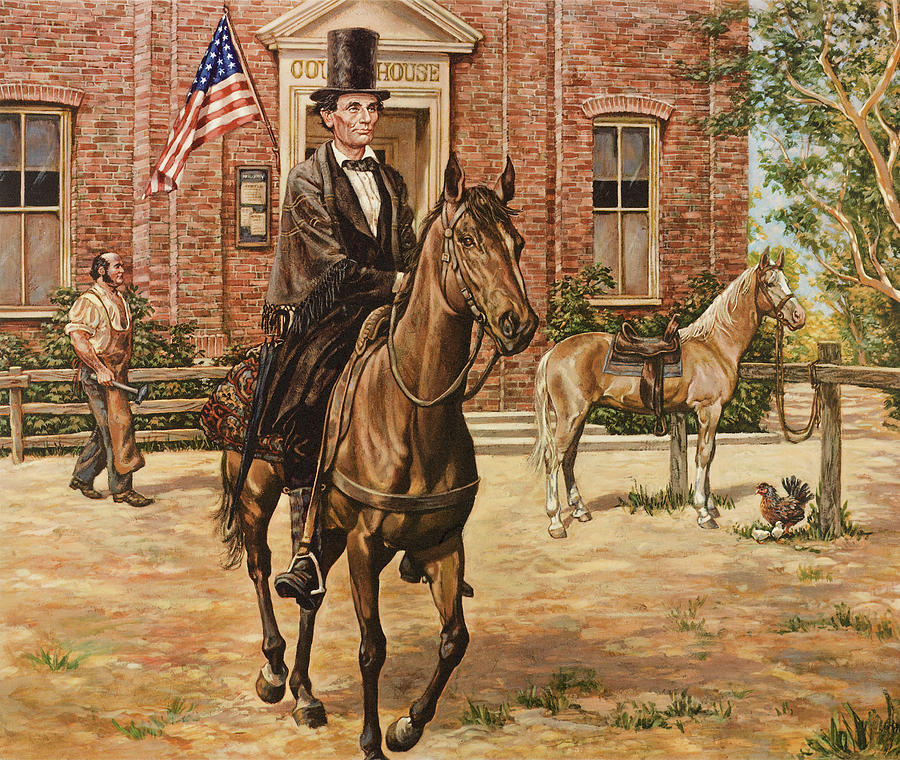 Lincoln Painting - Circuit Lawyer by Lee Dubin