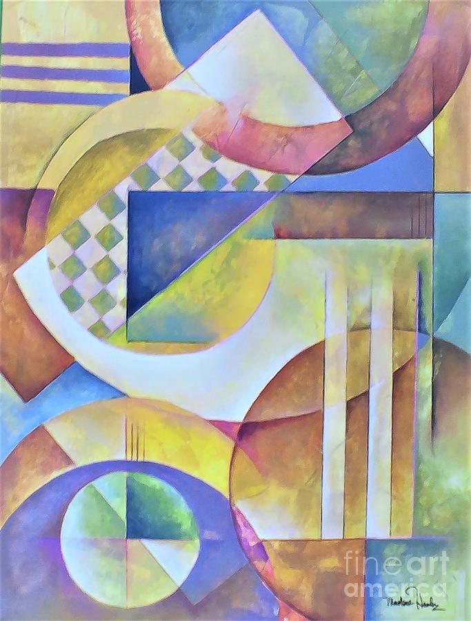 Abstract Painting - Circular Rythems II by Marlene Healey