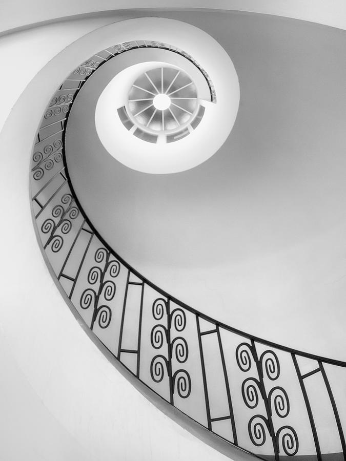 Architecture Photograph - Circular Staircase by Elke Rau