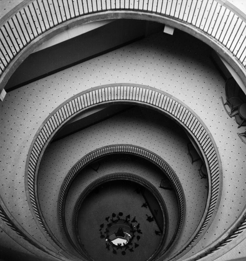 Circular Staircase Photograph by Three Lions