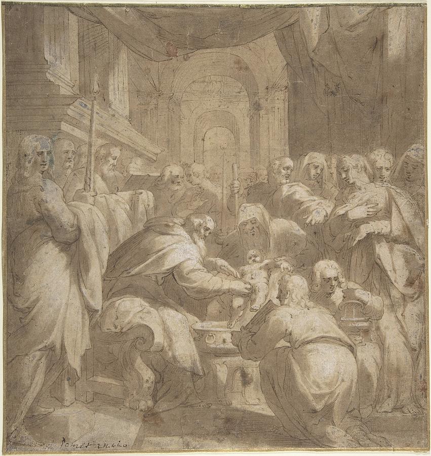 Circumcision In The Temple Drawing by Hans Speckaert | Fine Art America