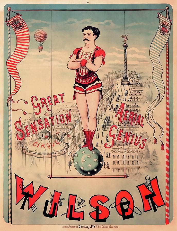 Vintage Mixed Media - Circus 1889 by Vintage Lavoie