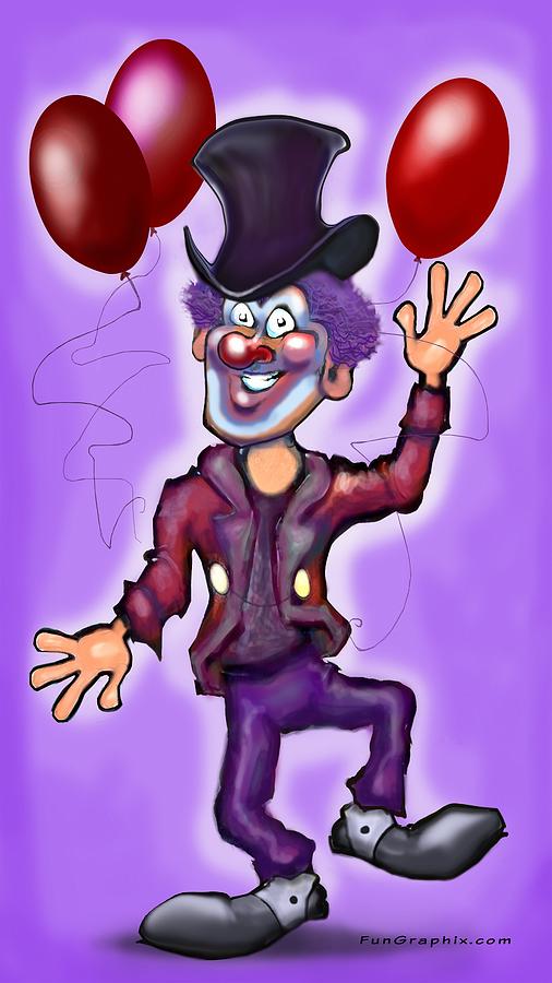 Circus Clown Digital Art by Kevin Middleton