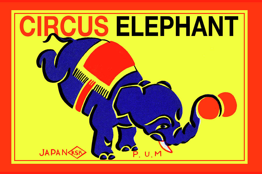 Circus Elephant Painting by Unknown