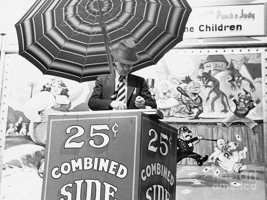 Circus Ticket Vendor At His Booth Photograph by Bettmann