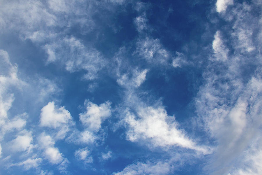 Cirrus Clouds in Blue Sky Photograph by Amy Sorvillo - Fine Art America