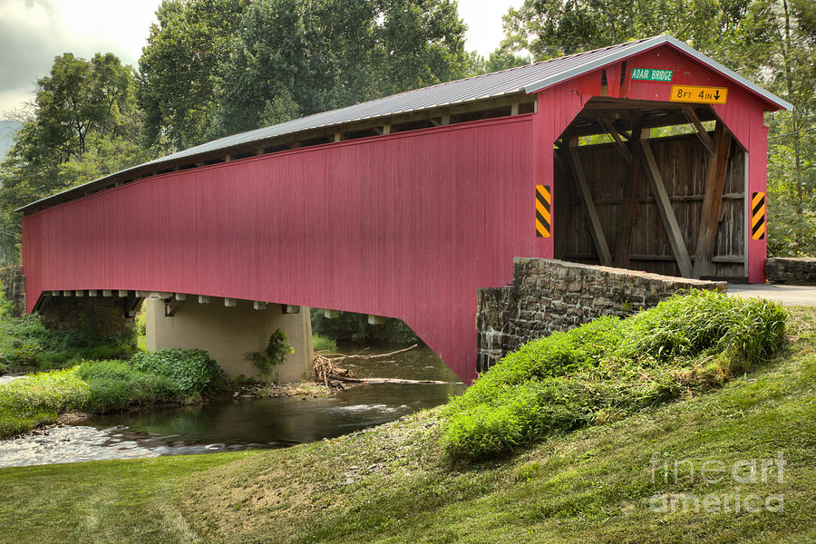 Cisna Mill Covered Bridge Over Sherman Creek Photograph by Adam Jewell