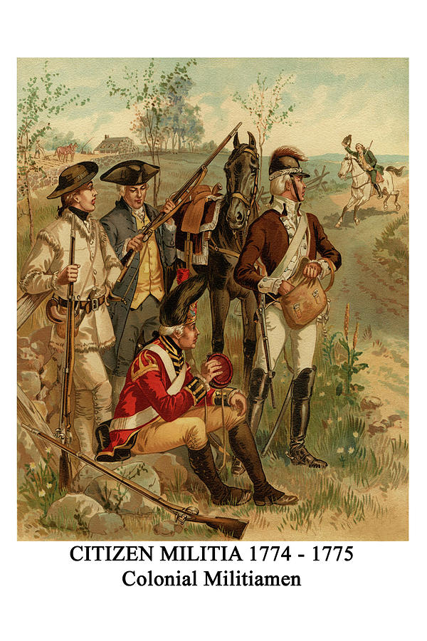 Citizen Militia 1774 - 1775 Colonial Militiamen Painting by Henry ...