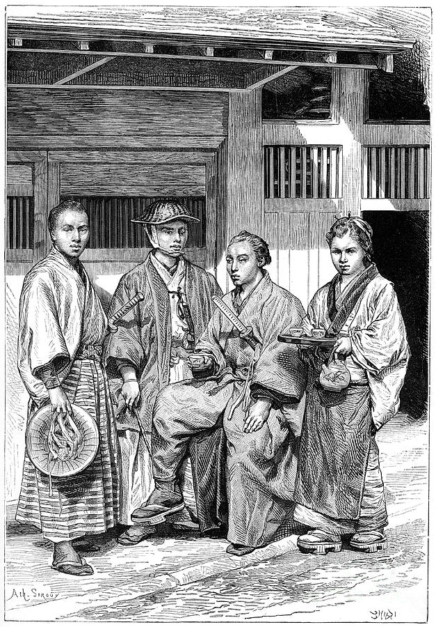 Citizens Of Tokyo, Japan, 1895 Drawing by Print Collector