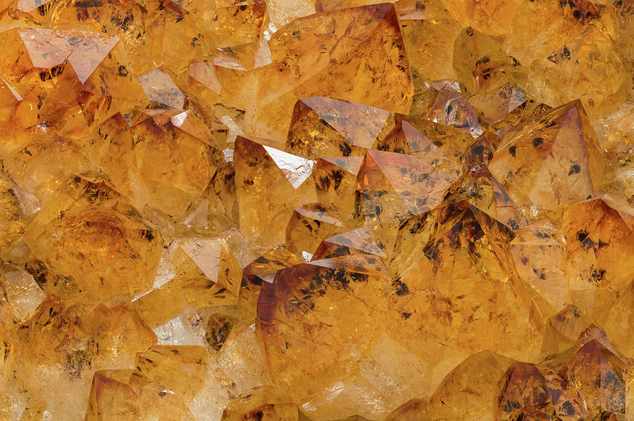 Citrine Crystals Photograph by Mark Windom