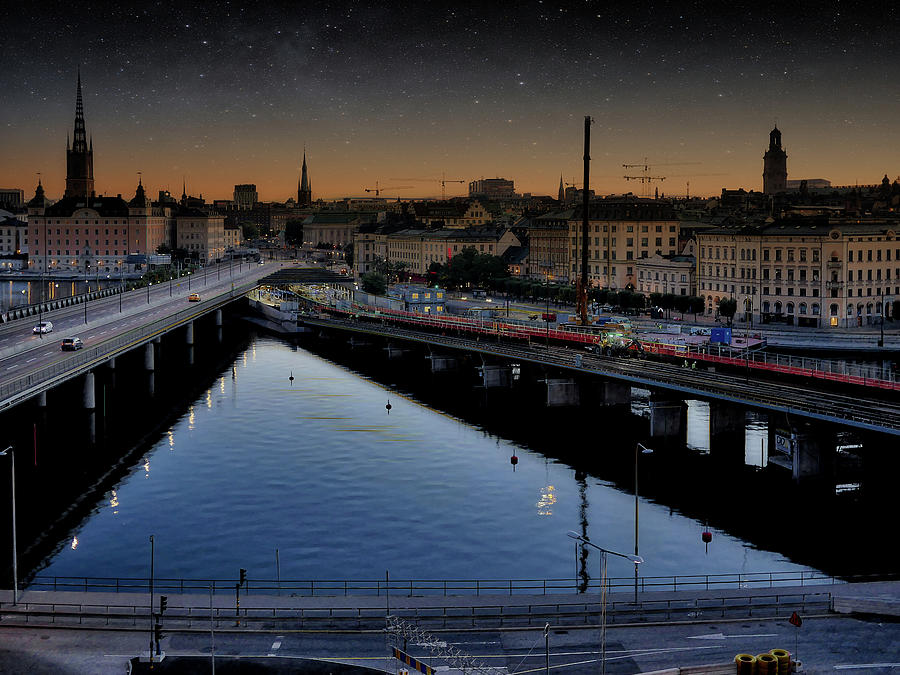 City At  Night...Stockholm  Photograph by Aleksandrs Drozdovs