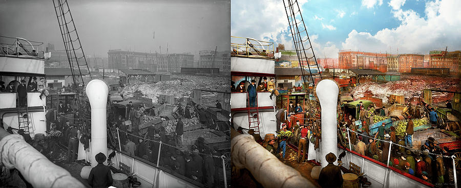 City - Baltimore MD - Thats just bananas 1905 - Side by Side Photograph by Mike Savad