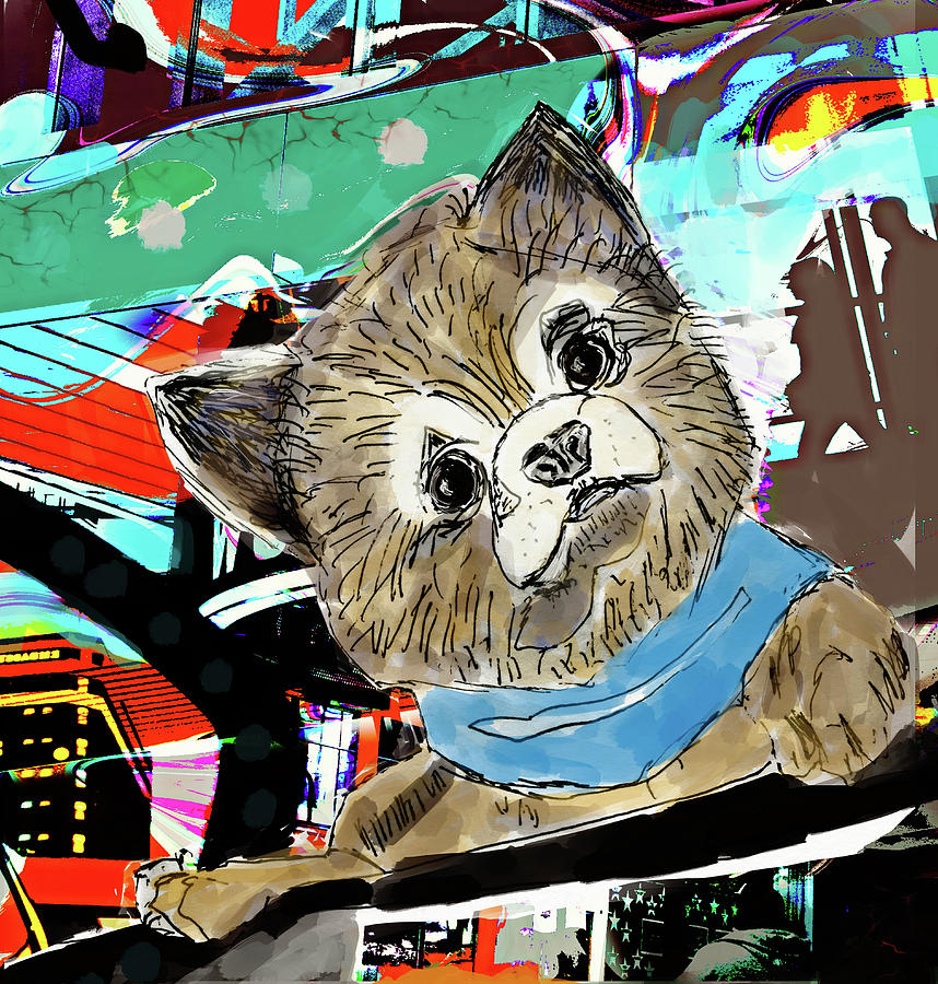 City Dog Digital Art by Susan Stone