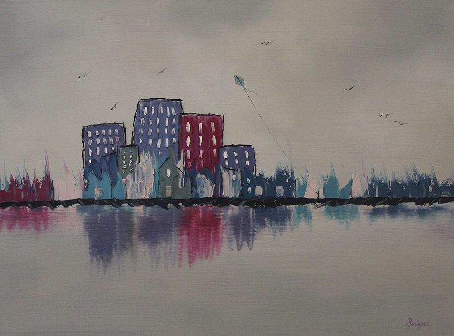 City Flight Painting by Berlynn