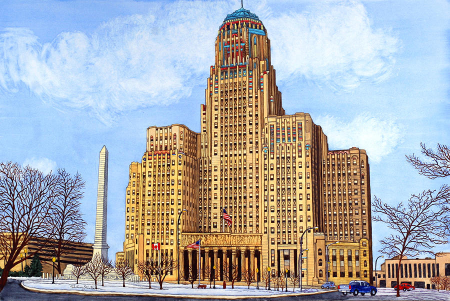 Ny Painting - City Hall, Buffalo, Ny by Thelma Winter