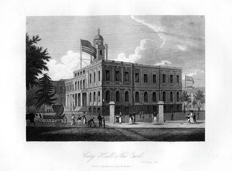 City Hall, New York, 1855 by Print Collector