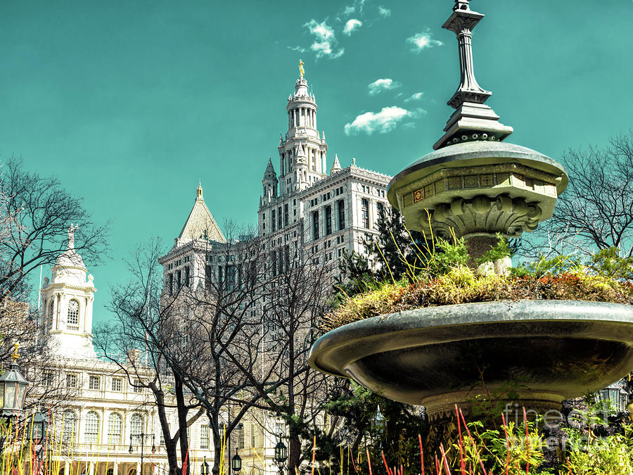 City Hall Park View in New York City Photograph by John Rizzuto