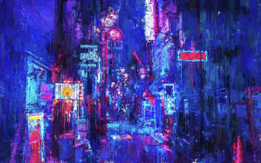 City Lights - 04 Painting by AM FineArtPrints