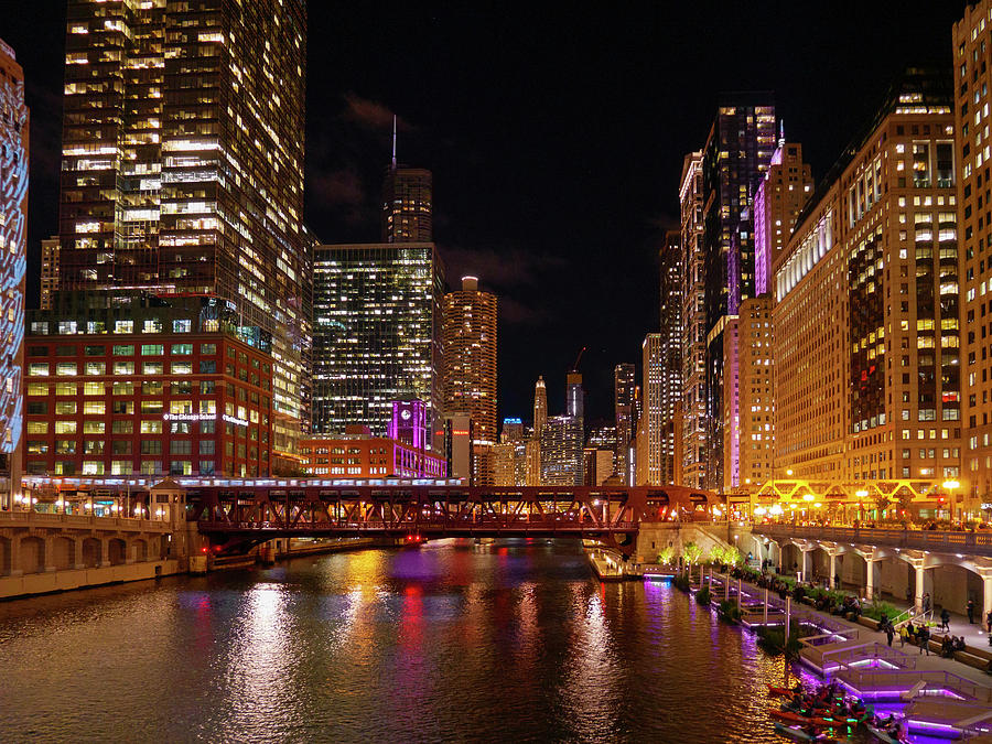City Lights, City River Photograph by Todd Bannor