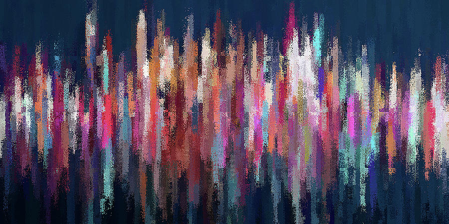 Abstract Digital Art - City Lights II by David Manlove