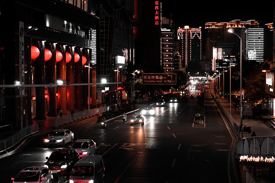 City Lights in China Photograph by Oliver King - Pixels