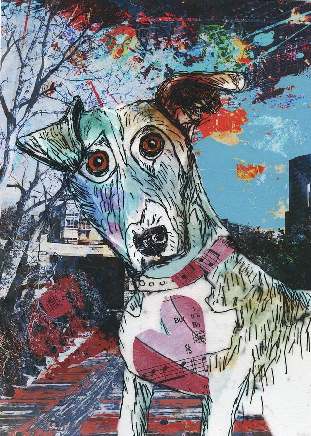City Loving Dog Digital Art by Susan Stone