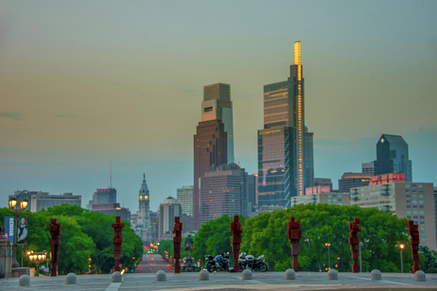 Philadelphia Photograph - City Mornining on the Parkway by Bill Cannon