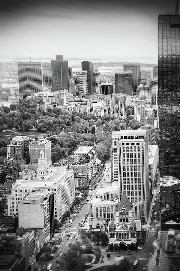 City of Boston Massachusetts Black and White  Photograph by Carol Japp