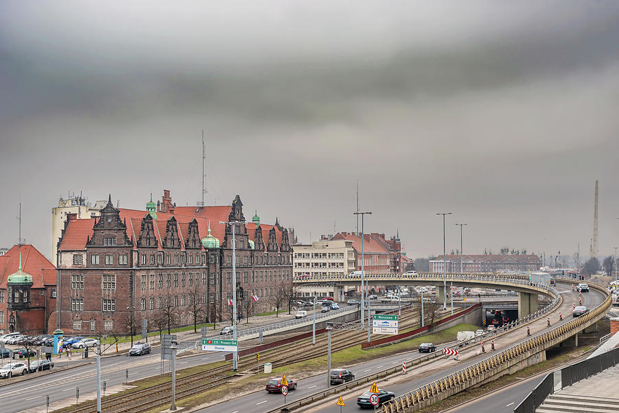 City of Gdansk landscape at the edge of the old town, Poland Photograph by Marek Poplawski
