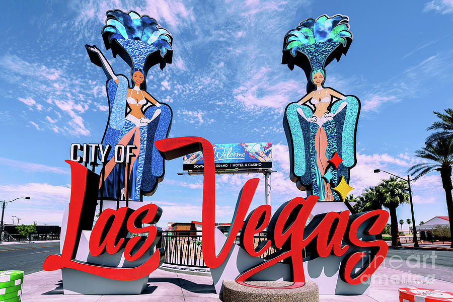 Las Vegas Photograph - City Of Las Vegas Sign at Noon by Aloha Art