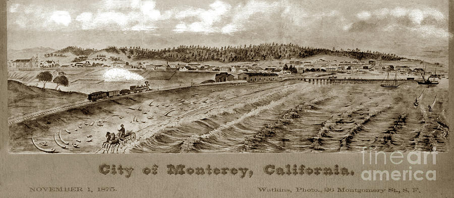 City Of Monterey Photograph - City of Monterey, California. November First, 1875 by Monterey County Historical Society