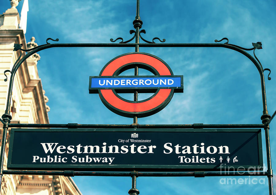 City of Westminster Underground Station in London Photograph by John Rizzuto
