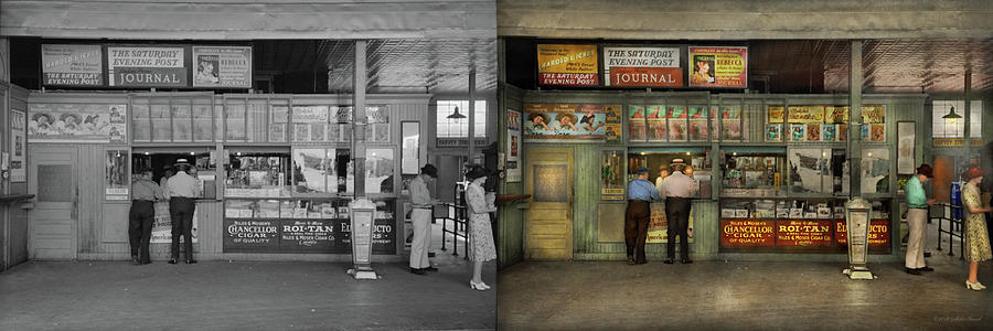 City - Oklahoma OK - A magazine for the ride home 1939 - Side by Side Photograph by Mike Savad