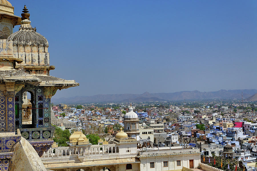 City Palace Above Udaipur Photograph by Adam Jones