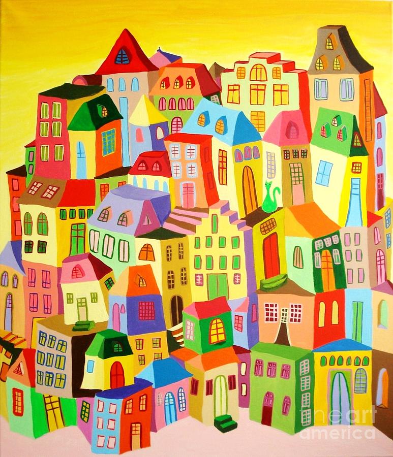 City Pressure Painting by Mimi Revencu - Fine Art America