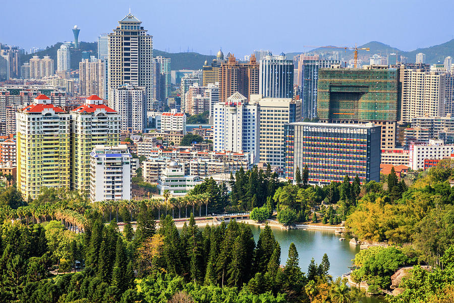 City Skyline, Xiamen, Fujiang China Photograph by Feng Wei Photography ...