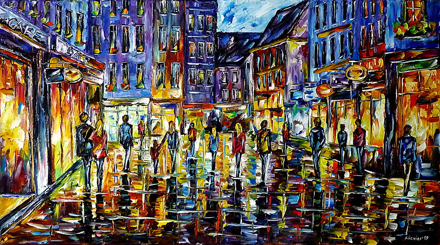 City Stroll Painting by Mirek Kuzniar