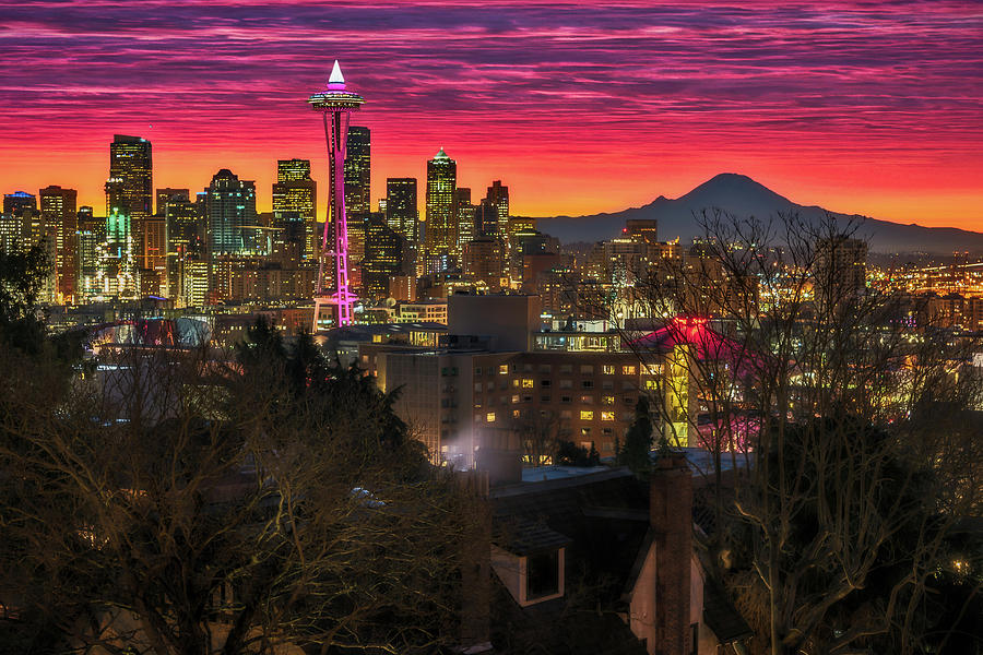 City Sunrise Photograph by Larry Buckley