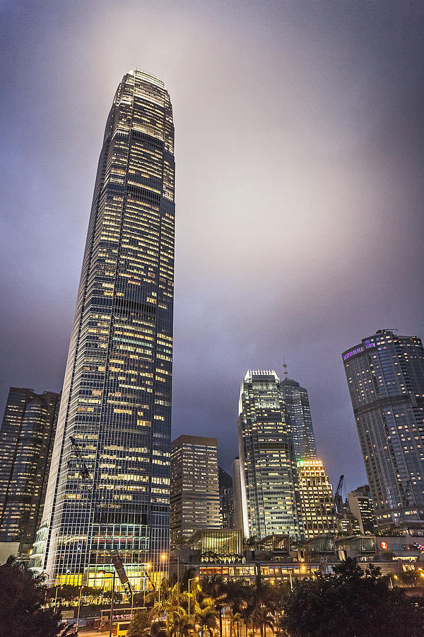 Architecture Digital Art - City View At Night, Hong Kong, China by Alan Graf