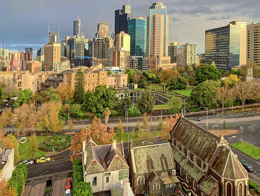 City view from the Park Hyatt - Melbourne - Victoria - Australia Photograph by Tony Crehan