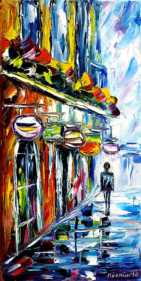 City Walk Painting by Mirek Kuzniar