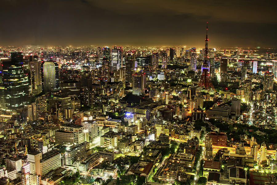 Cityscape At Night Photograph by Agustin Rafael C. Reyes