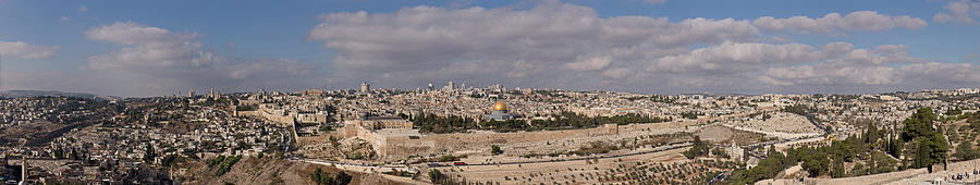 Cityscape From The Mount Of Olives Photograph by Panoramic Images