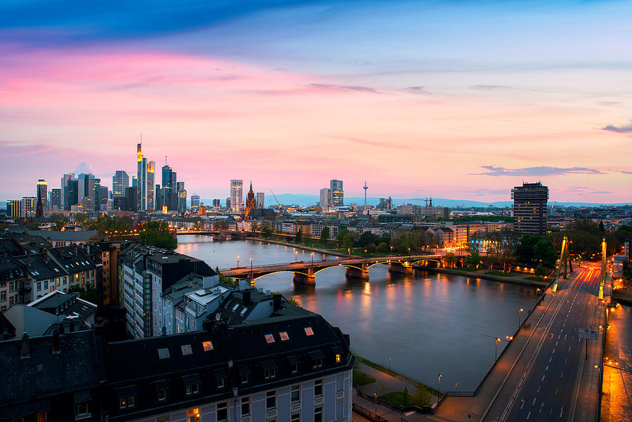 Architecture Photograph - Cityscape Image Of Frankfurt Am Main by Prasit Rodphan