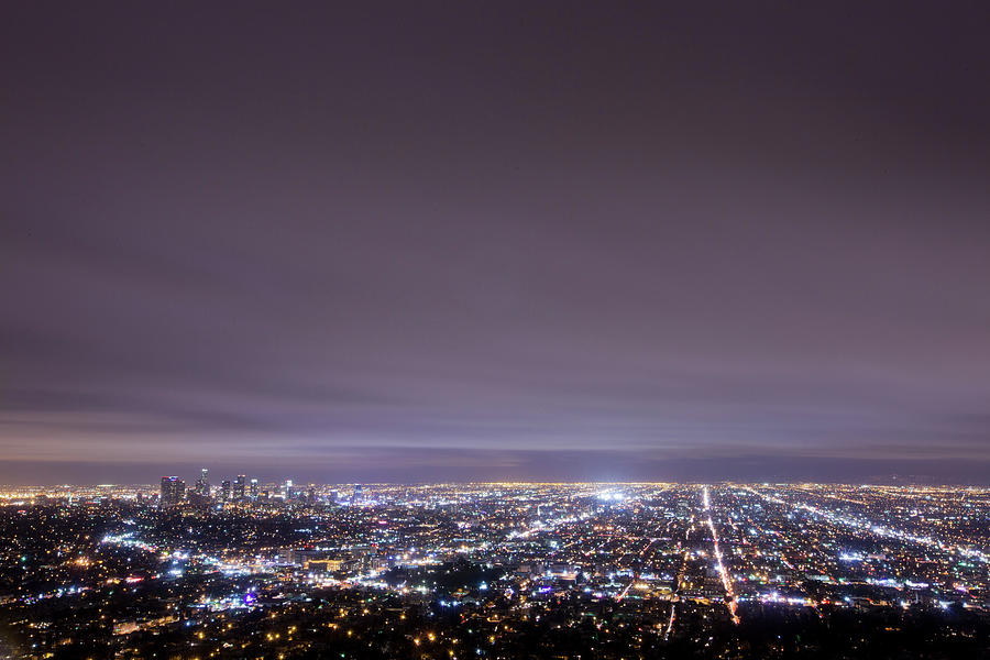 Cityscape, Los Angeles Photograph by Eric Lo
