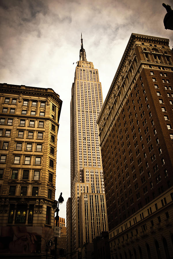 Cityscape Nyc Empire State Building 2 Photograph by Alex Minkin